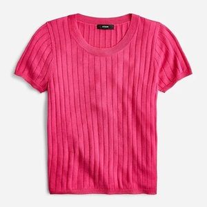 Jcrew pink silk-cashmere T-shirt